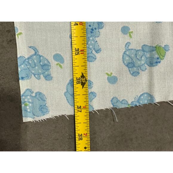 Little Blue Animals, Fabric Panel, White Base, Sewing Supply, ~ 250213-WH 307 - Picture 4 of 4